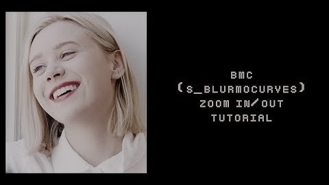 bcc (s_blurmocurves) zoom in/out | after effects tutorial
