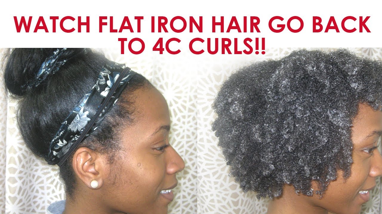 Watch Flat Iron Hair Go Back To Natural 4b 4c Curly Hair YouTube