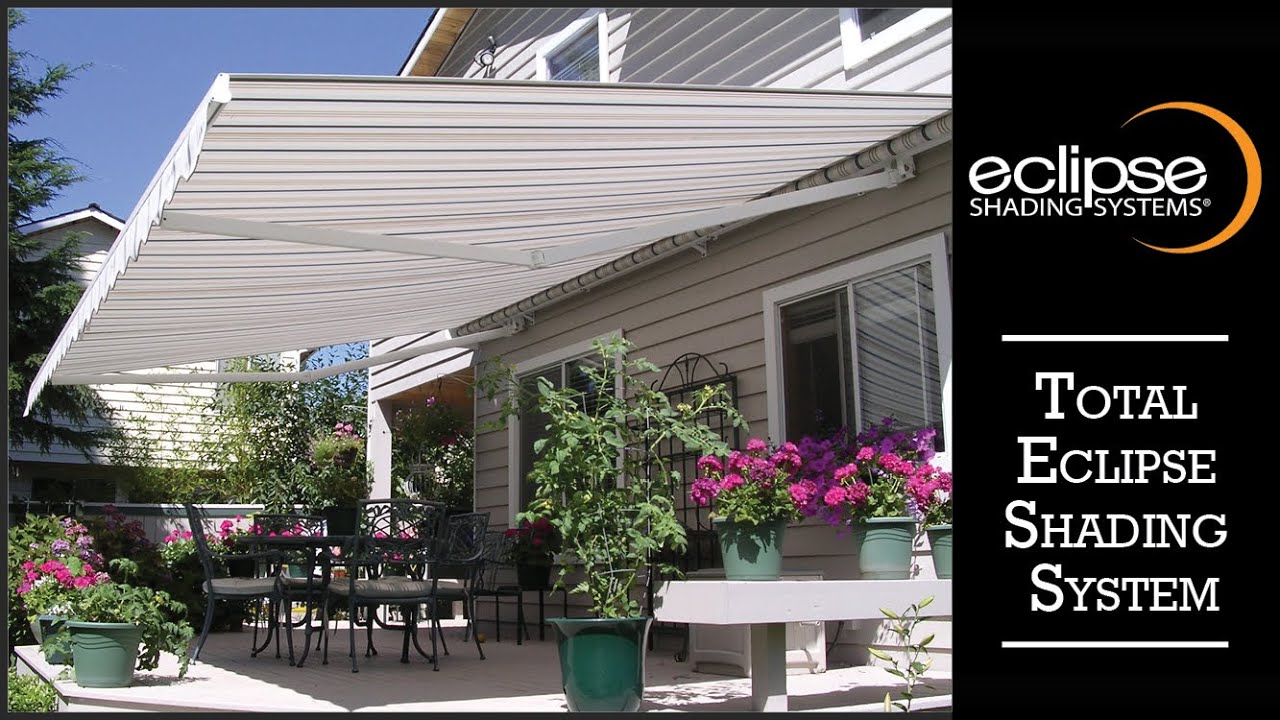 Total Eclipse Motorized Retractable Awning Eclipse Shading Systems Youtube