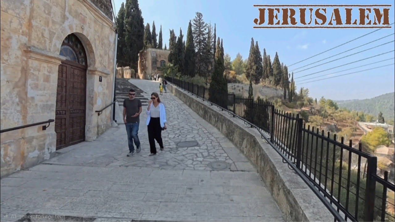 JERUSALEM: The QUIET neighborhood of Ein Kerem. Church of the Visitation. Holyland Walk Israel 2025