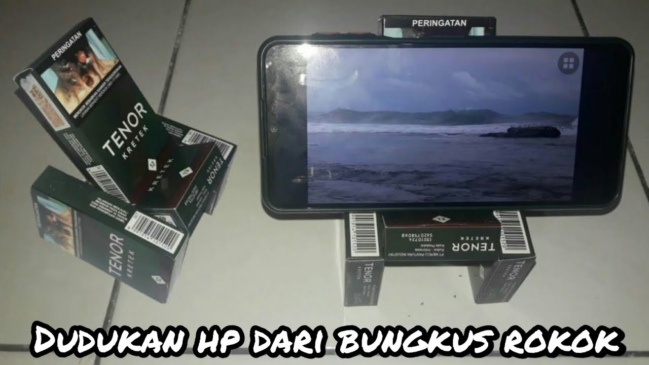 Stand HP || Dudukan HP Sederhana dari Bungkus Rokok - YouTube