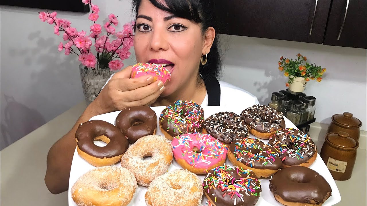 🍩ASMR DONAS DE CHOCOLATE, GLASEADAS Y AZUCARADAS