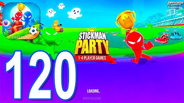 Stickman Party - Gameplay Part 120 Tournament Mode 1 2 3 4 Players Free Random MiniGames Update