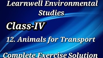12 Animals for Transport || Class-4 || Learnwell EVS || Complete Exercise Solution || Question Answe