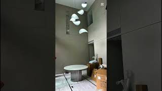 Luxury 150cm Round Snow White Sintered Stone Dining Table | Elegant Italian Design