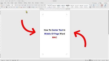 How to Center Text in Middle of Page Word [ MAC ]