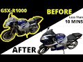 Rebuilding a Wrecked GSX-R1000 From Copart Less than 10 Mins like throtl