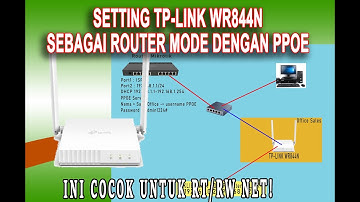 Cara Setting Tp-Link WR844N mode Router PPOE