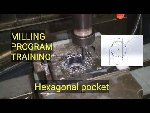 Hexagonal pocket milling CNC PROGRAM TRAINING - YouTube