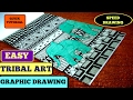 EASY DRAWING | GRAPHIC TRIBAL ART | Speed Drawing Tutorial | Art Therapy