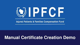IPFCF - Manual Certificate Creation Demo
