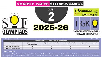 Class 2 IGKO Sample Paper 2025-26 / IGKO Olympiad / International General Knowledge Olympiad Grade 2