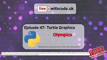 Olympic quotes (python turtle graphics): Episode 47 of live.withcode.uk