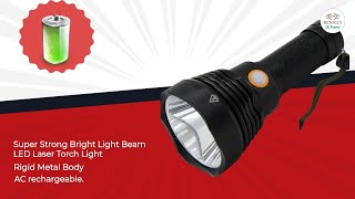 RENMAX® Super Strong Bright Beam LED Laser 2Km Range Rechargeable 4800mAh Torch Light Metal Body