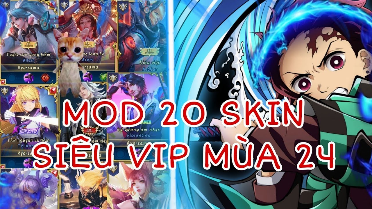 (Liên Quân Mobile) Hướng Dẫn Mod 20 Skin Siêu Vip Mùa 24.!!! - YouTube