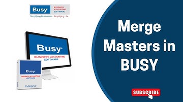 Merge Masters in BUSY || Merge Masters BUSY || Busy Accounting Software #KGSoftwareServices #BUSY