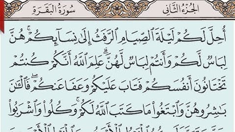 صفحة رقم 29 من المصحف الشريف. الآيات (187-190) من سورة البقرة. بصوت الشيخ   #مشاري_العفاسي