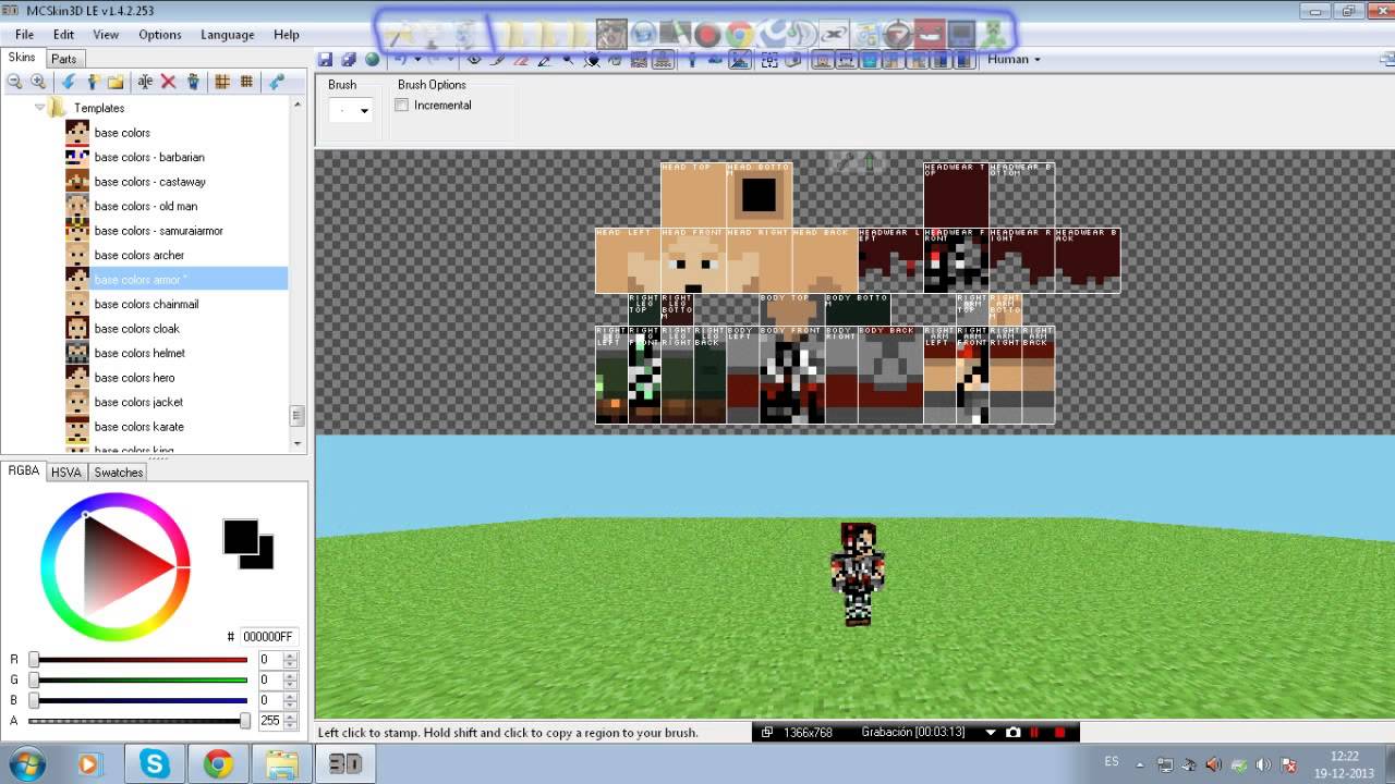 Crear una skin de minecraft