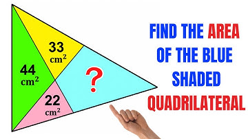 Calculate area of the Blue shaded Quadrilateral | Important Geometry skills explained