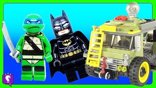 tmnt batman lego party wagon ninja turtle story build review by hobbykidstv