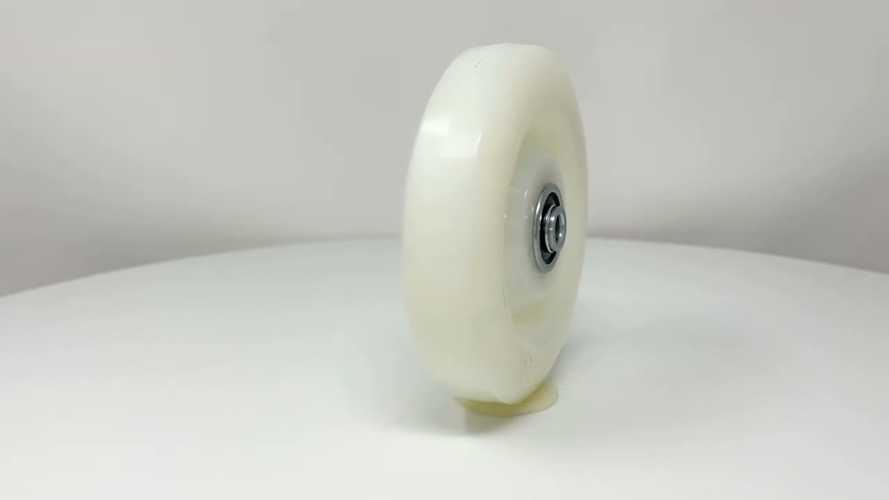 5″ White Nylon Wheel – Plain Bore