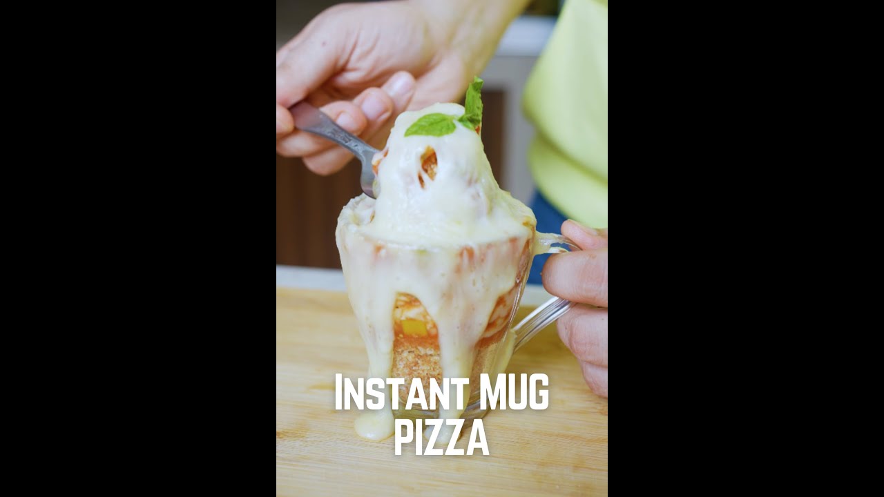    5  !   INSTANT CUP PIZZA   Quick Snacks Recipe   Kunal Kapur #Shorts #mugpizza