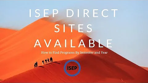 How to Find Sites Available on ISEP Direct by Semester and Year