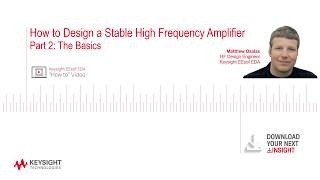 Part 2: How to Design a Stable High Frequency Amplifier screenshot 1