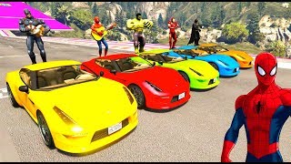 Homem Aranha Hulk Batman Com Race Carros Desenho Animado Divertido Carros Com Spiderman