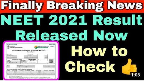 Big Updates2021 NEET 2021 Result Declared Official  How to Check NEET Result#neetresult2021#neet2021