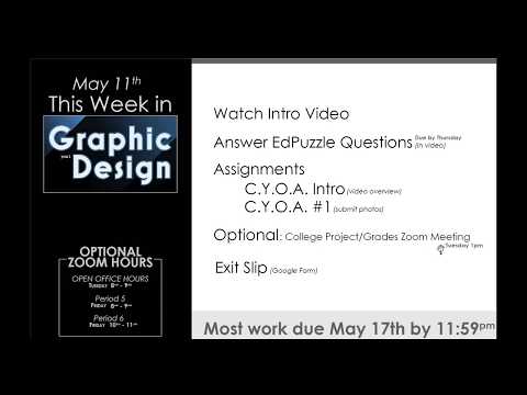 CGD1/2 Intro Week of May 11th