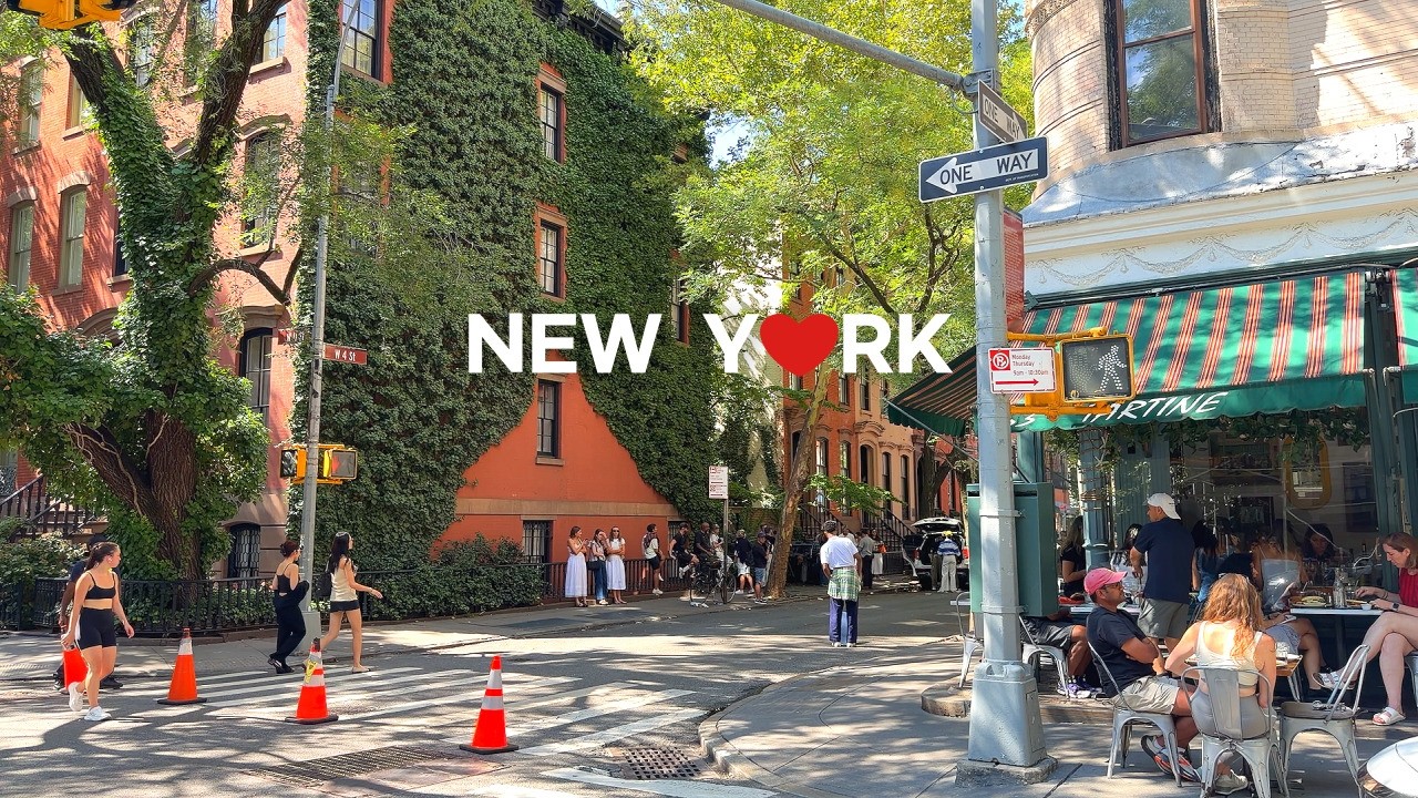 New York, Amerika Serikat | Lingkungan West Village NYC's Most Charming | Jelajah Kota Musim Panas 4K