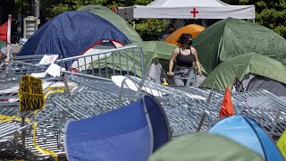 George Washington University students maintain their pro-Palestinian encampment