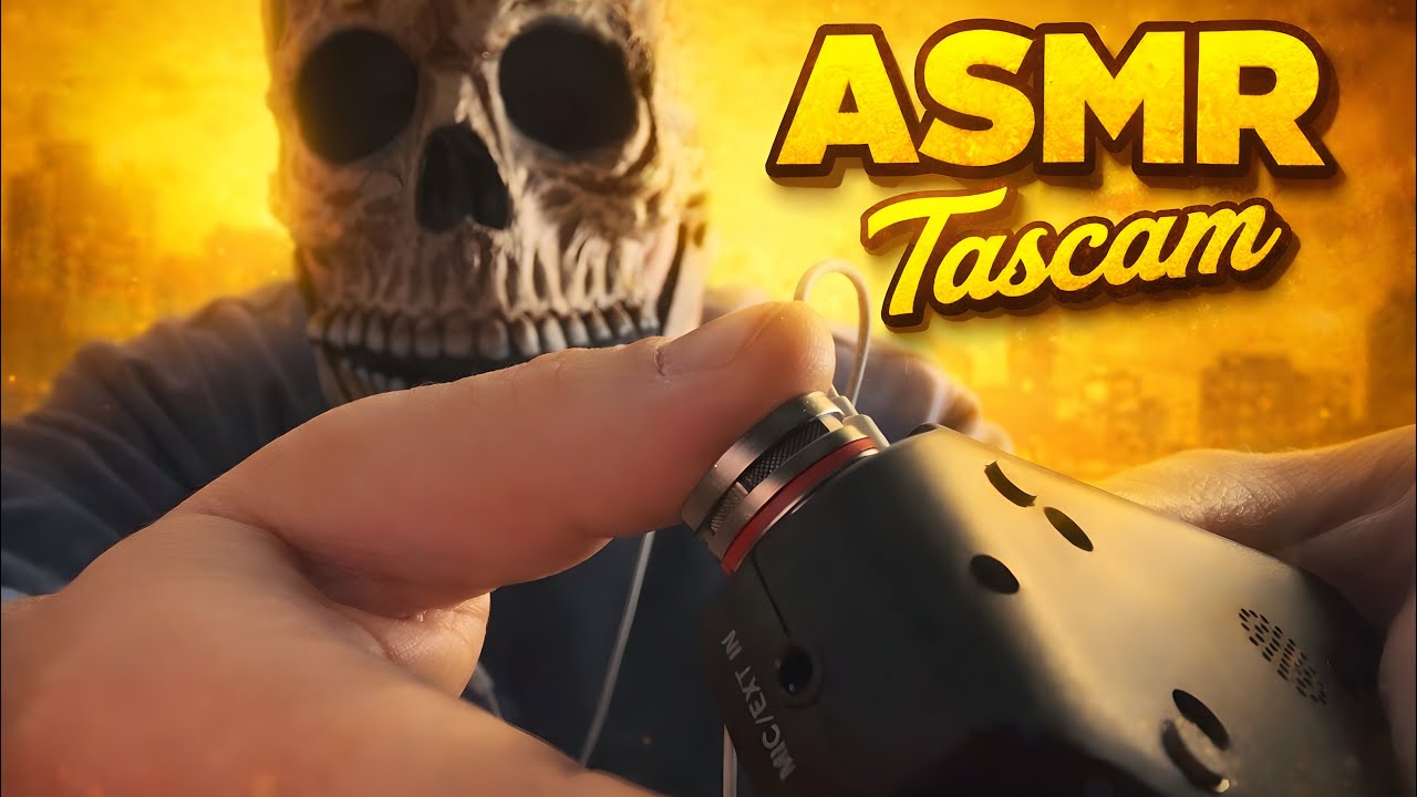 💀Relaxing ASMR, TASCAM trigger, mic gripping and more, looped (No talking)