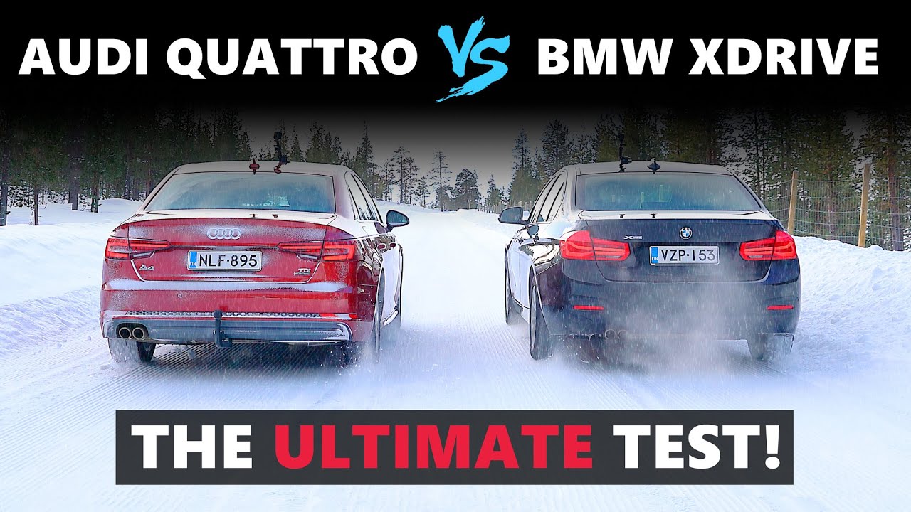 Audi Quattro Vs Bmw Xdrive Vs Jaguar Awd The Ultimate Test On Snow Youtube