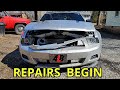Transformation Of A Totaled 2011 Ford Mustang Convertible Begins With This Repair