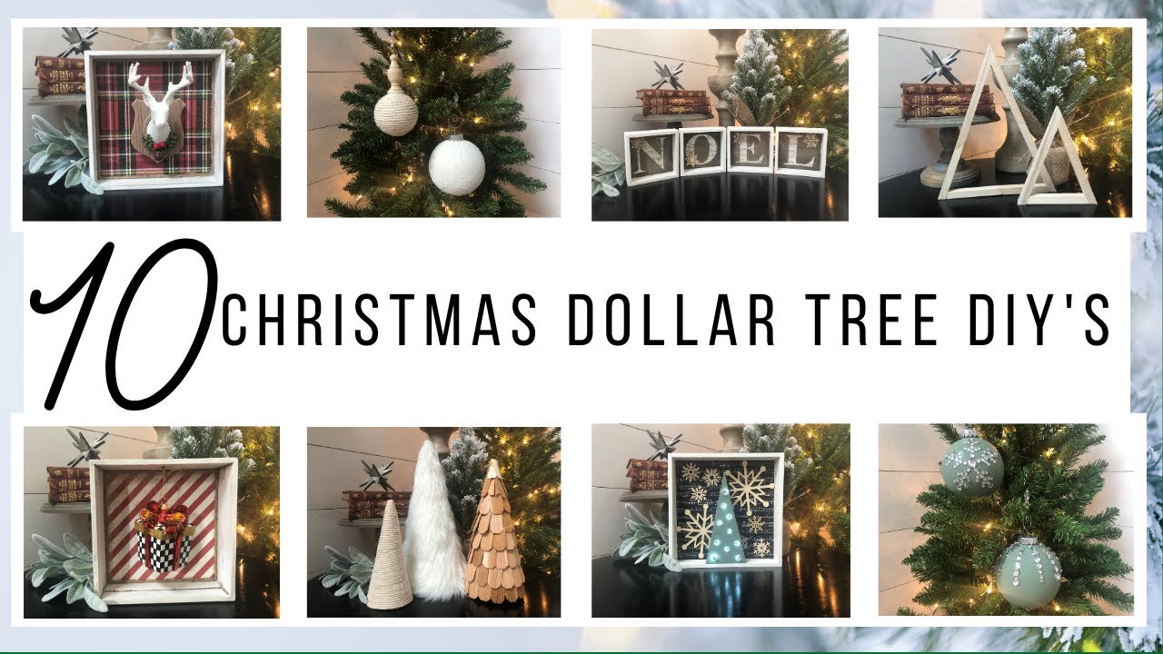 10 CHRISTMAS DOLLAR TREE DIY's 2020 - YouTube