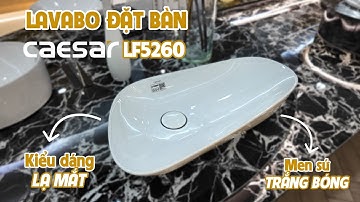 Lavabo đặt bàn Caesar LF5260 kiểu dáng bất đối xứng độc đáo mới lạ, điểm nhấn ấn tượng nhà vệ sinh