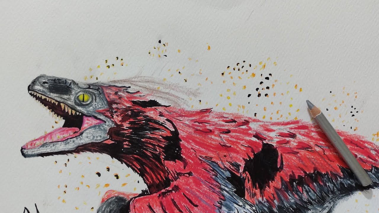 como dibujar un pyroraptor|| el primer video del año 🎊🎊🎊🎉 - YouTube