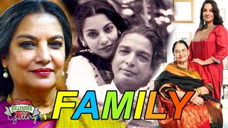 Shabana Azmi Family With Parents, Husband, Son, Daughter and Brother