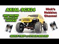 Hot Racing Oil Filled Shocks for Axial SCX24 - Installation & Side by side video comparison vs Stock