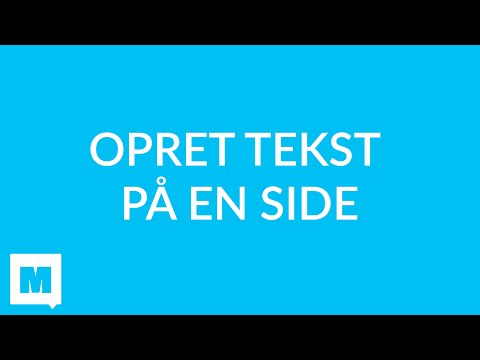 Video: Sådan Sides Tekst