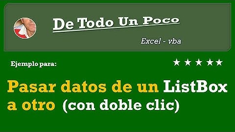 Pasar datos de un listbox a otro con doble clic.
