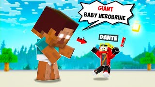 Baby Herobrine Became BIG in Minecraft !