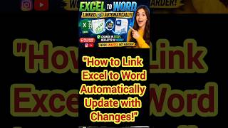 How to Link Excel to Word-Automatically Update ! | How to Link Excel to Word (Live Sync Tutorial)