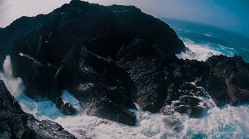 Last summer walking. Meirás cliffs. GitUp Git2 & Feiyu WG