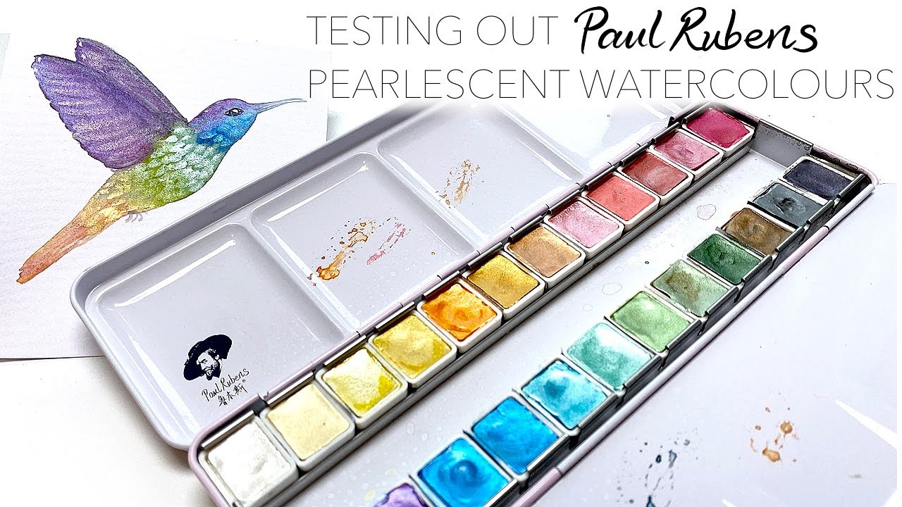 Testing Out Paul Rubens Pearlescent Watercolour Pan Set 