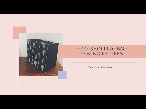 Sewing Pattern 1724 Free Pattern - Fabric Grocery Tote Bag