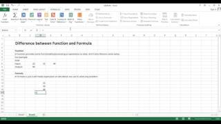 01 Excel - Difference between Function and Formula