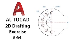 AutoCAD 2D Drafting Exercise # 64  Basic to Advance in Hindi